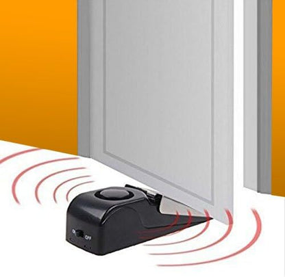 Door Stop Alarm with 120DB Siren Door Stop for Home & Travel (Black) (Pack of 2)