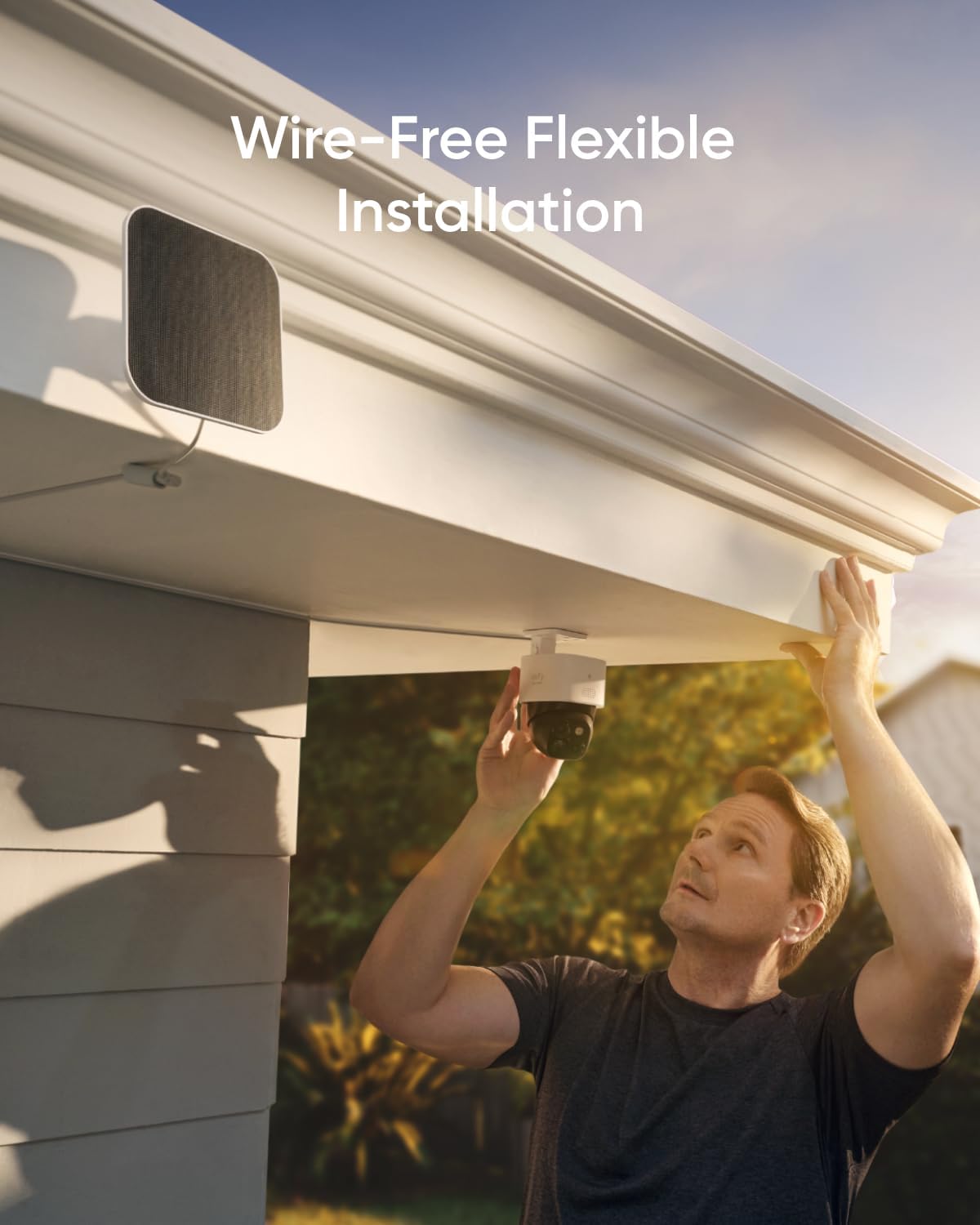 Solocam S340, Solar Security Cameras Wireless Outdoor, Cameras for Home Security, 360° Pan & Tilt Surveillance, No Blind Spots, 2.4 Ghz Wi-Fi, No Monthly Fee, Homebase S380 Compatible
